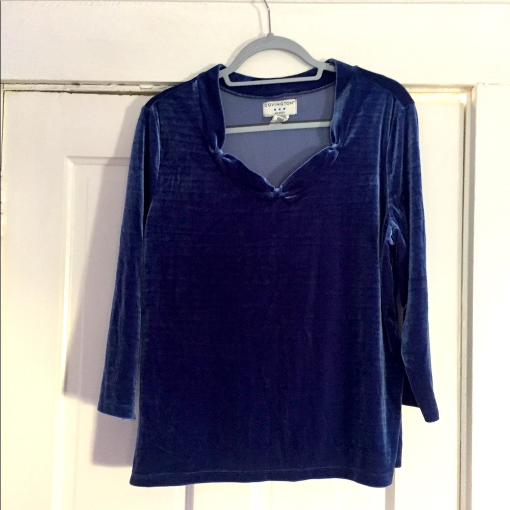 long sleeve velvet stretch shirt